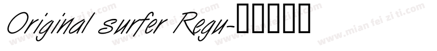 Original surfer Regu字体转换